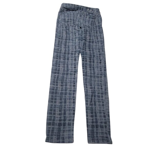 Cabi Skinny Jeans Womens Size 2 Low Rise Blue Grid Plaid Denim Pants - Picture 3 of 6